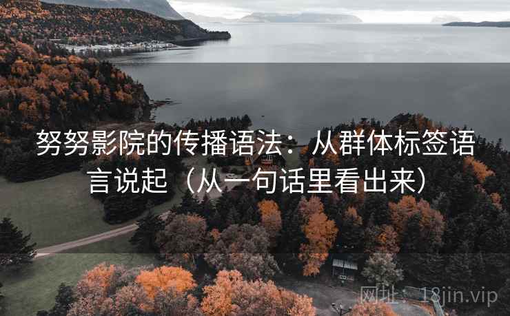 努努影院的传播语法：从群体标签语言说起（从一句话里看出来）  第2张